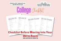 Checklist Before Moving into Your Dorm Room