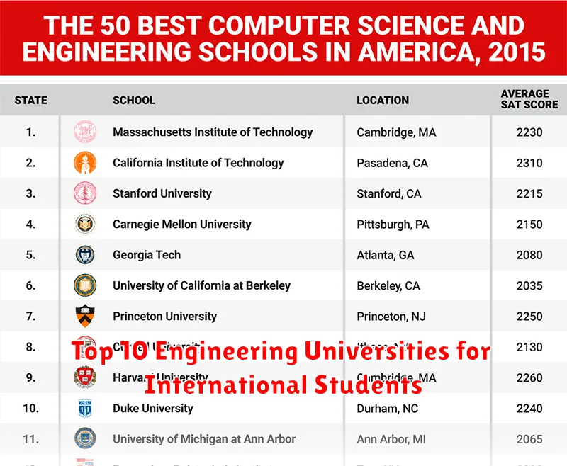 Top 10 Engineering Universities for International Students Top 10 Engineering Universities for International Students