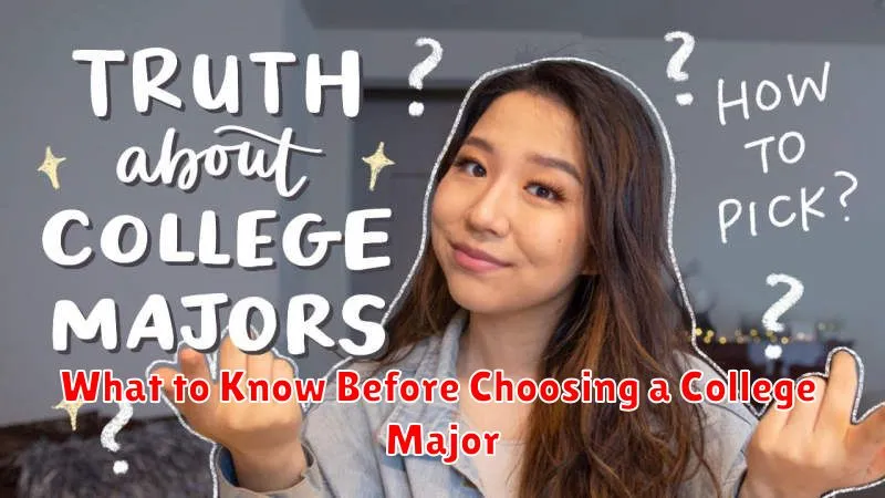 What to Know Before Choosing a College Major What to Know Before Choosing a College Major